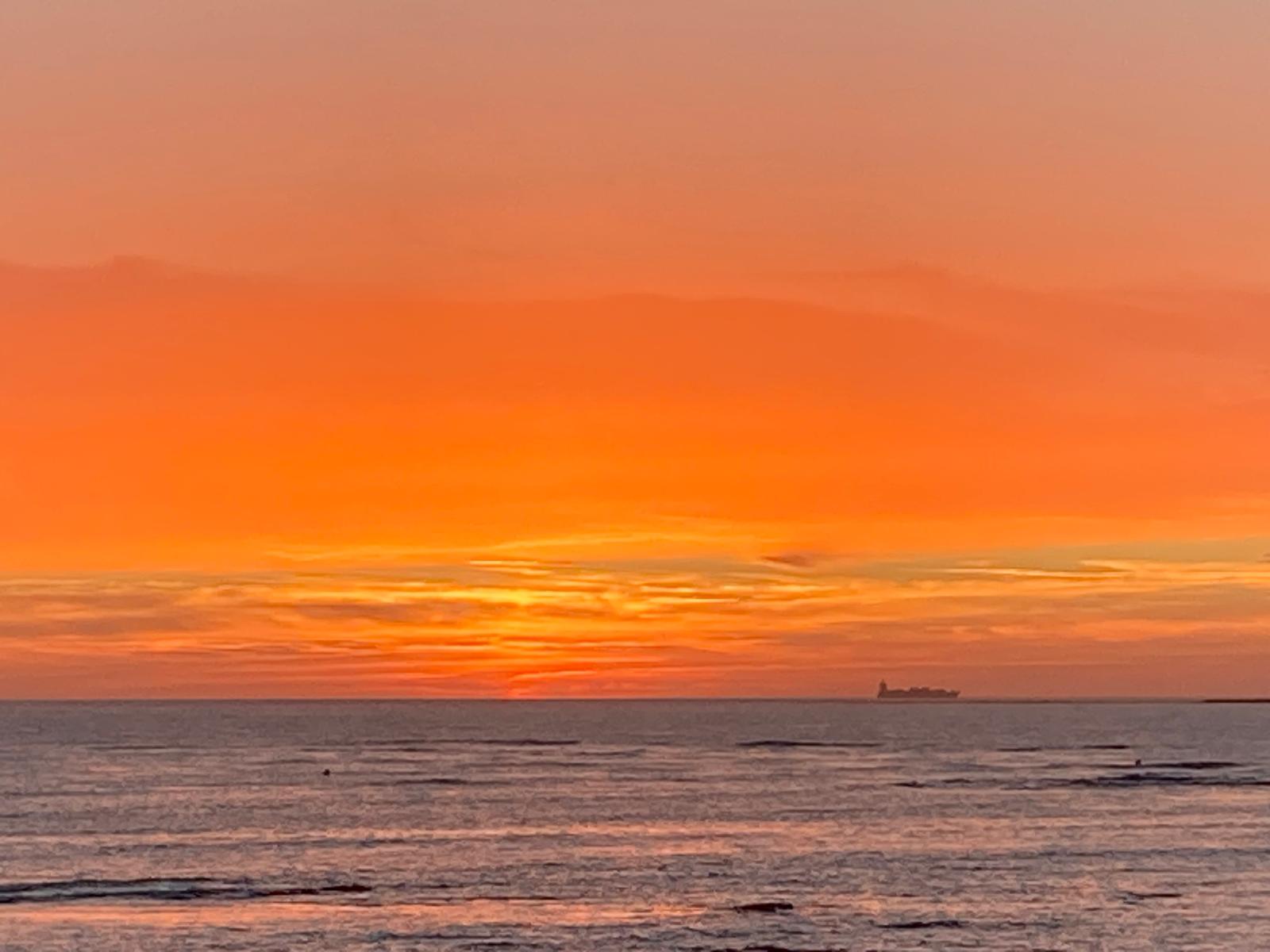 Sunset over the sea